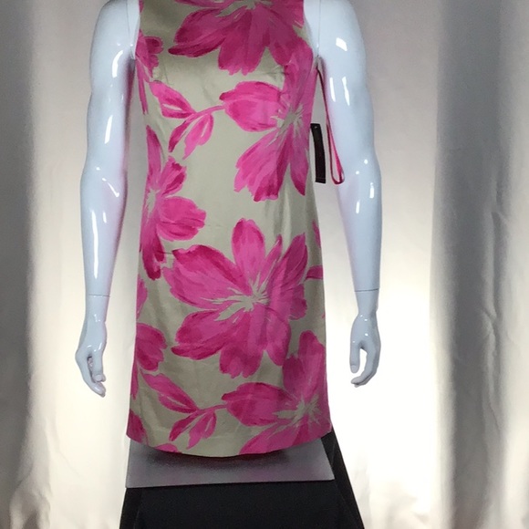 Jones New York summer dress, size 10, stunning pink/creamy gray. - Picture 7 of 8